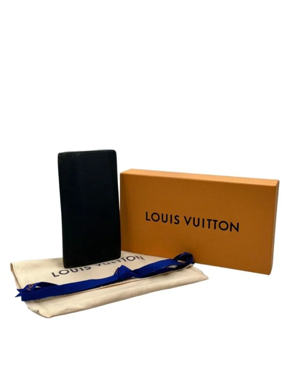 Louis Vuitton Bifold Wallet Leather Portefeuille Long Taiga